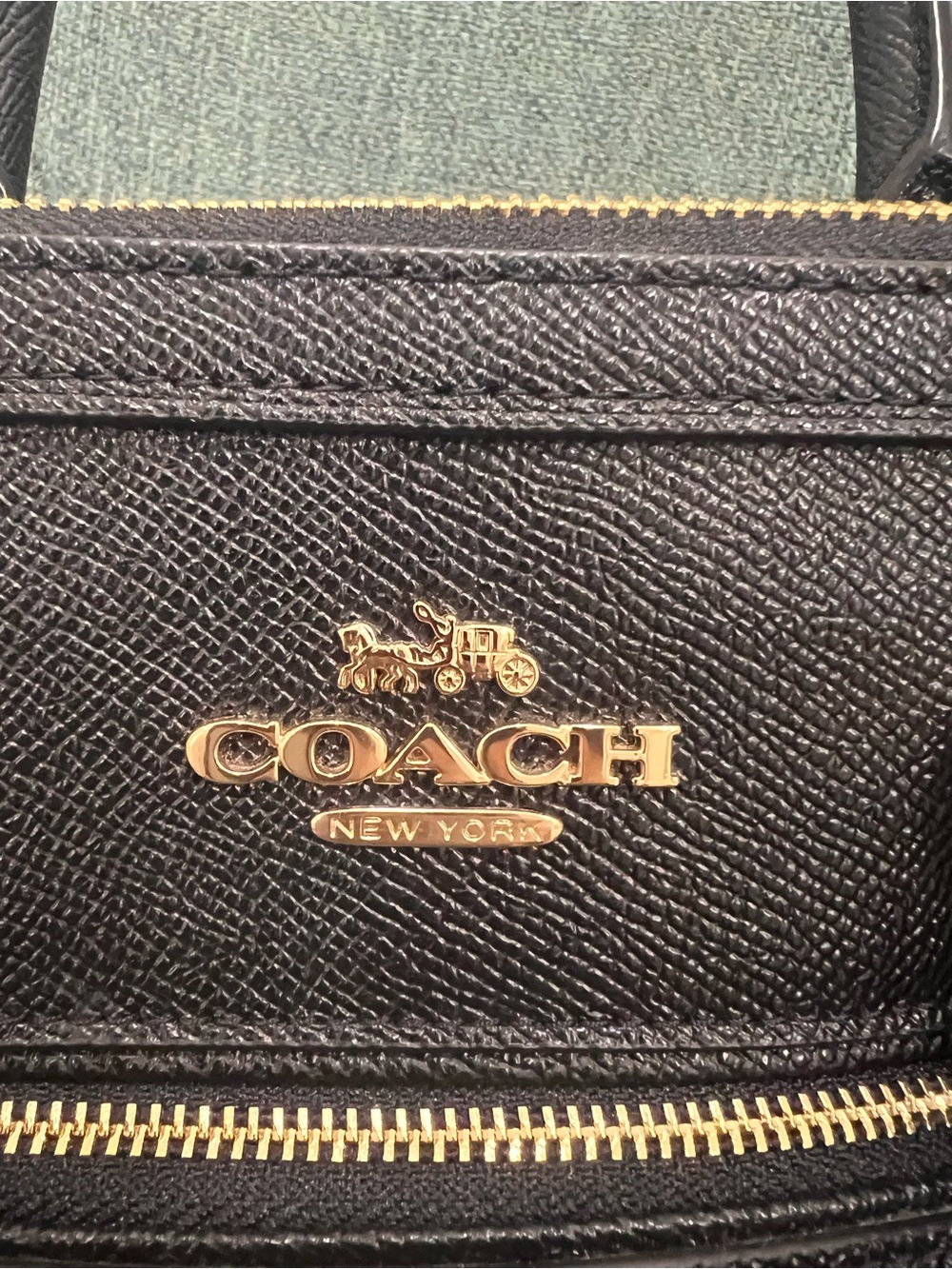 COACH Rowan Black Saffiano Leather  Satchel Handbag #F79946 - Picture 5 of 7